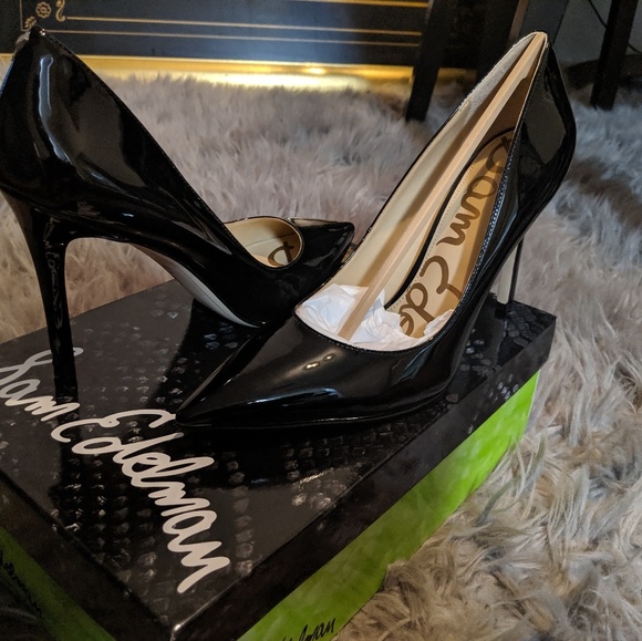 Sam Edelman Shoes - Sam Edelman Hazel Pointed Toe Heel Black Patent